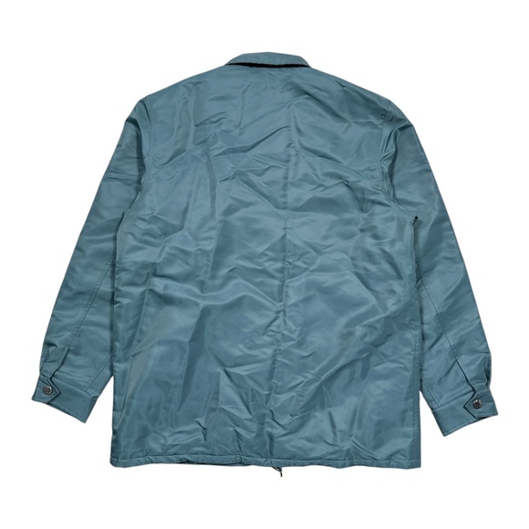 God's True Cashmere Parachute Cashmere Lined Nylon Jacket Teal Green Mens XL - Picture 2 of 10